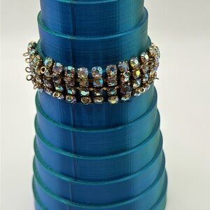 Vintage Aurora Borealis Rhinestone Bracelet — No Missing Stones